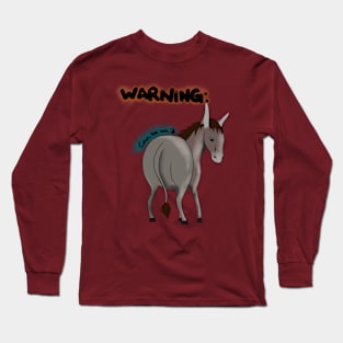 Warning: Can be an..Donkey Long Sleeve T-Shirt